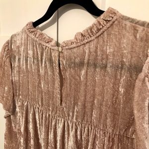 Loft Blush Velvet Top